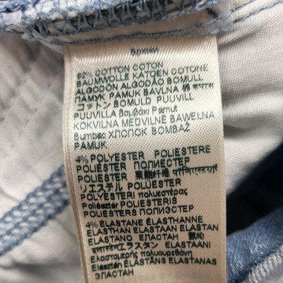 7 for all Mankind Cropped Alexa style two-tone jeans with raw ankles size 32 EUC - Picture 5 of 10